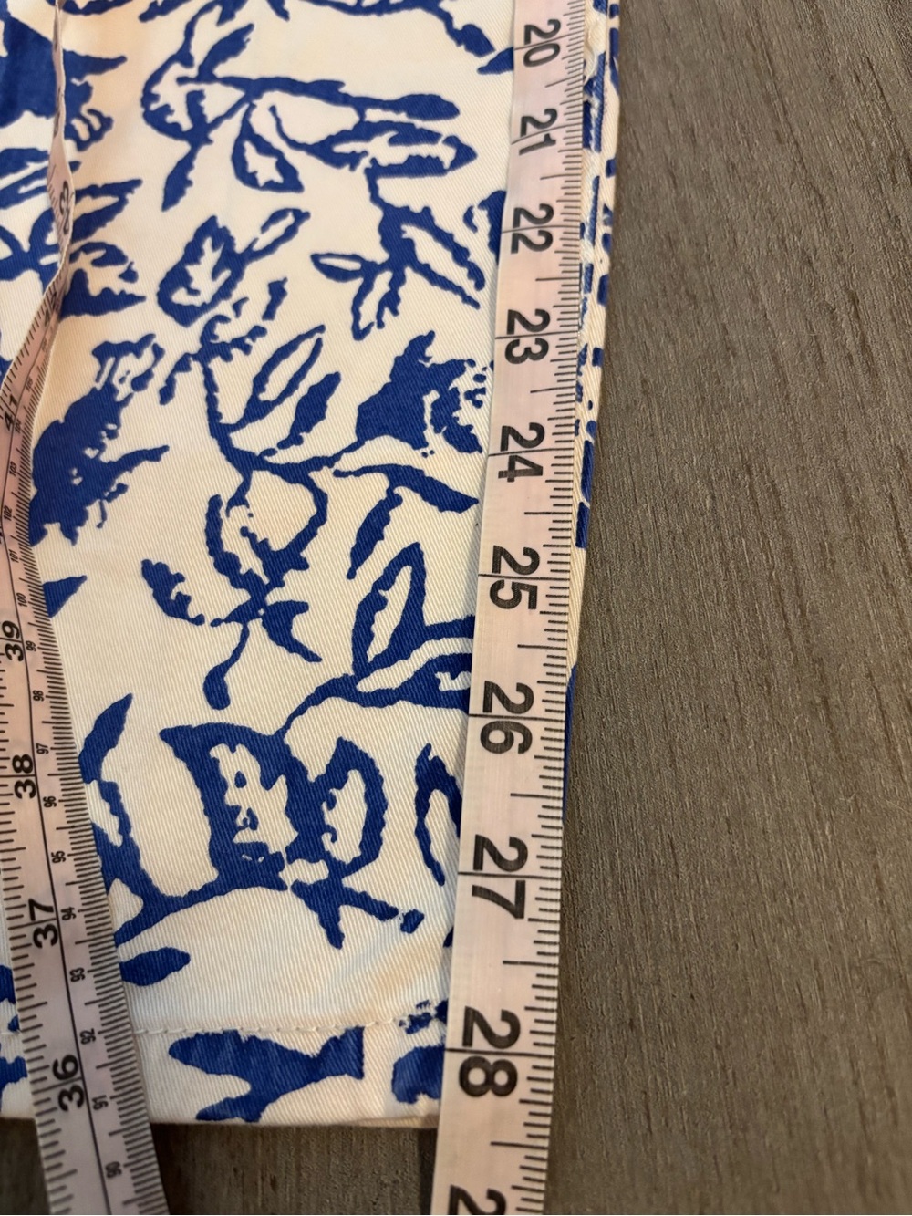 Current/Elliott x DVF Floral Blue White Watercolor Denim Jeans - Picture 12 of 16